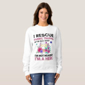 Funny Nähquote Vintage Blumennähmaschine Sweatshirt (Vorne ganz)