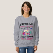 Funny Nähquote Vintage Blumennähmaschine Sweatshirt (Vorne ganz)