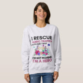 Funny Nähquote Vintage Blumennähmaschine Sweatshirt (Vorne ganz)