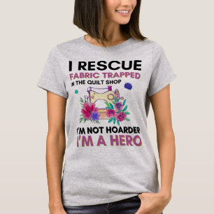 Funny Nähquote Vintage Blumennähmaschine T-Shirt