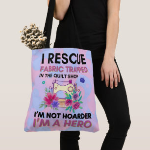 Funny Nähquote Vintage Blumennähmaschine Tasche