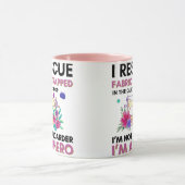 Funny Nähquote Vintage Blumennähmaschine Tasse (Zentrum)