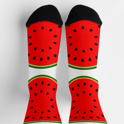 Funny nahtlos bunt Wassermelone niedlich rot Socken (Oben)