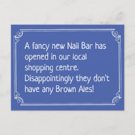 Funny Nail Bar Joke Postkarte