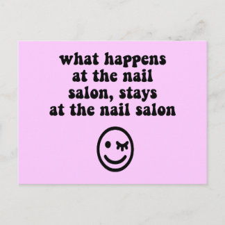 Funny Nail Salon Postkarte