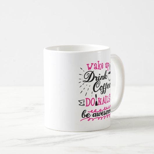 Funny Nail Tech Manicurist Kaffee Lover Techniker Kaffeetasse (VorderseiteRechts)