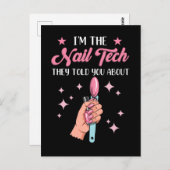 Funny Nail Tech Mitarbeiter Manicure Coworker Postkarte (Vorne/Hinten)