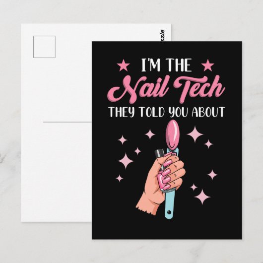 Funny Nail Tech Mitarbeiter Manicure Coworker Postkarte (Vorne/Hinten)