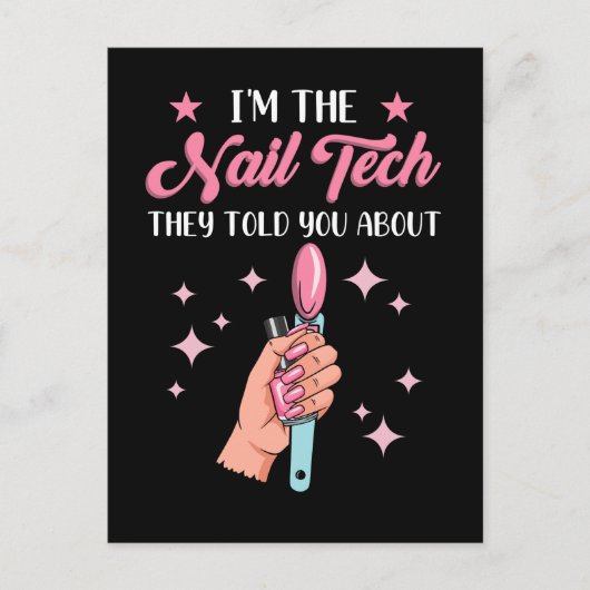 Funny Nail Tech Mitarbeiter Manicure Coworker Postkarte (Vorderseite)