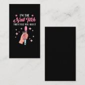 Funny Nail Tech Mitarbeiter Manicure Coworker Visitenkarte (Vorne/Hinten)