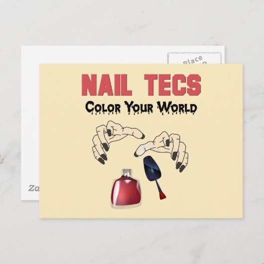 Funny Nail Tech Postkarte (Vorne/Hinten)