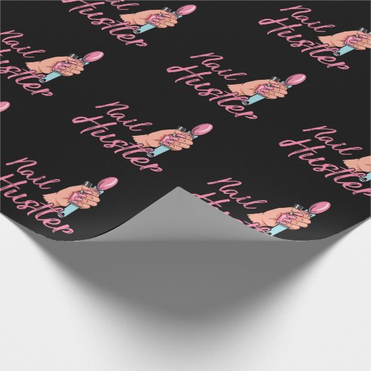 Funny Nail Technician Mitarbeiter Manicure Coworke Geschenkpapier (Ecke)