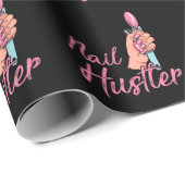 Funny Nail Technician Mitarbeiter Manicure Coworke Geschenkpapier (Rolleneckpunkt)