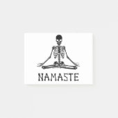 Funny Namaste Skeleton Yogull Halloween T-Shirt Post-it Klebezettel (Vorderseite)
