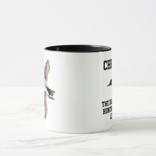 Funny Name Duck Jagd Legend Canvasback Sports Tasse (Zentrum)