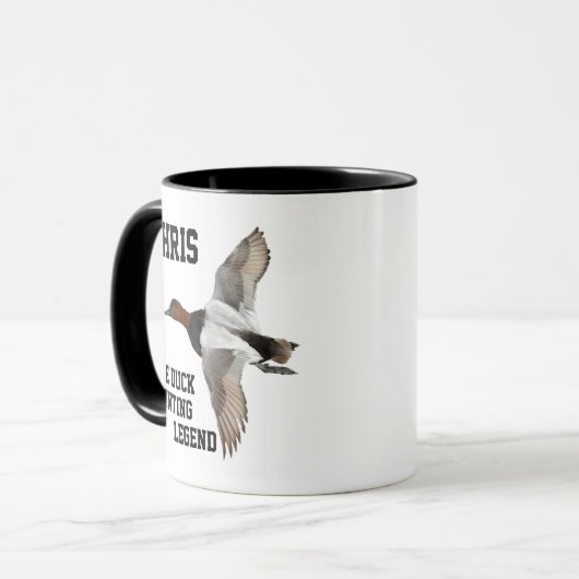 Funny Name Duck Jagd Legend Canvasback Sports Tasse (Vorderseite Links)