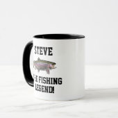 Funny Name Fischen Legend Regenbogenforelle Sport Tasse (Vorderseite Links)