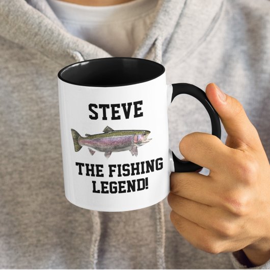 Funny Name Fischen Legend Regenbogenforelle Sport Tasse