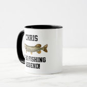Funny Name Fishing Legend Northern Pike Sports Tasse (Vorderseite Links)