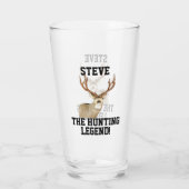 Funny Name Jagd Legend Mule Deer Antlers Glas (Rückseite)