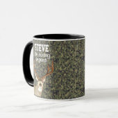 Funny Name Mule Deer Junting Legend Sports Camoufl Tasse (Vorderseite Links)