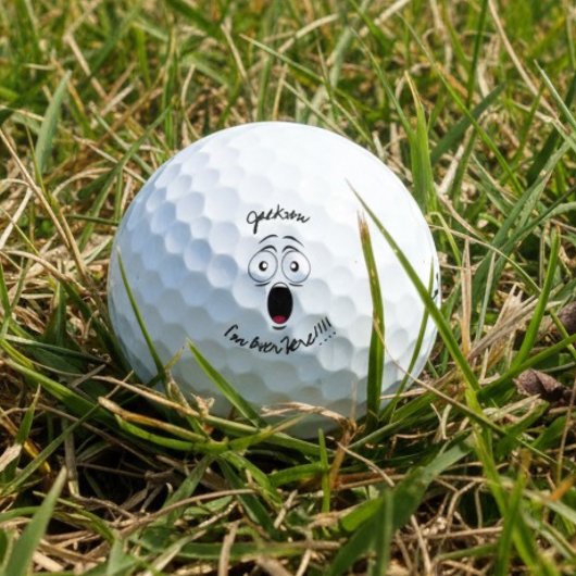 Funny Named Lost "I'm over here" shouting graphic  Golfball