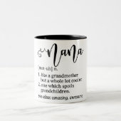 Funny Nana Definition Zweifarbige Tasse (Mittel)
