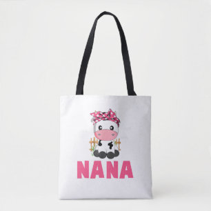Funny Nana Kuh Niedliche Kuh Bauer Geburtstag Matc Tasche