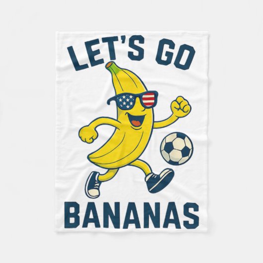 Funny Nana Soccer Cartoon Kicking Ll Usa Flag Gles Fleecedecke (Vorderseite)