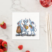 Funny Napkins mit der Maus Music Band - individuel Serviette (Beispiel)