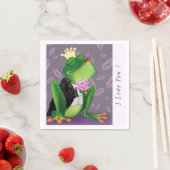 Funny Napkins mit Froschprinz - Benutzerdefinierte Serviette (Beispiel)