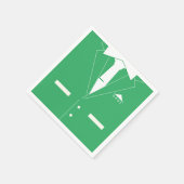 Funny Napkins mit Individuelle Name Grüner Anzug u Serviette (Ecke)