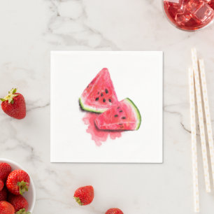 Funny Napkins mit Sweet Juicy Watermelon Stücken Serviette