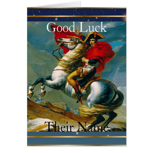 Funny Napoleon Viel Glück Card (Vorne)