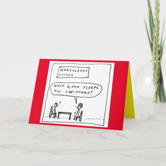Funny Narcolepsy Sleep Weihnachten Cartoon Joke (Vorderseite)