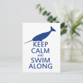 Funny Narwhal Spaß Postkarte (Stehend Vorderseite)