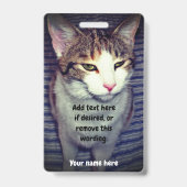 Funny Narzissist Chef Cat Ausweis (Rückseite)