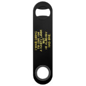 Funny Nasty Look Joke Speed Flaschenöffner (Vorderseite)