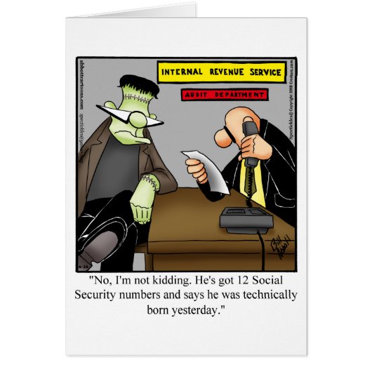 Funny National Boss’s Day Card "Spectickles" (Vorne)