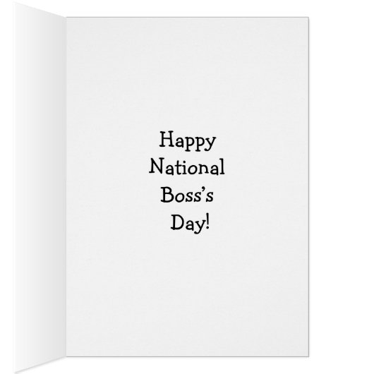 Funny National Boss's Day Card "Spectickles" (Innen (Rechts))