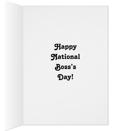 Funny National Boss's Day Card "Spectickles" (Innen (Rechts))