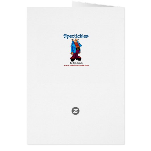 Funny National Boss's Day Card "Spectickles" (Hinten)