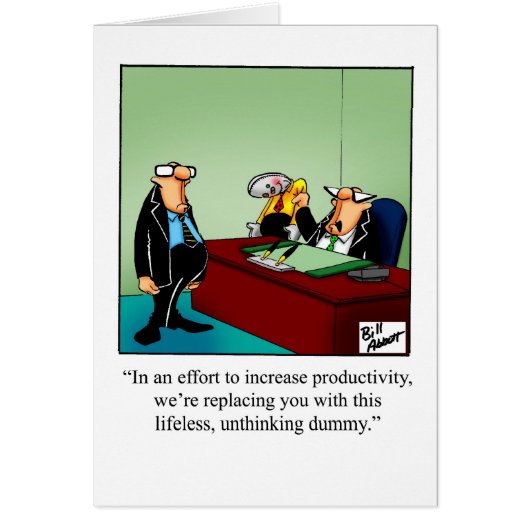 Funny National Boss's Day Card "Spectickles" (Vorne)