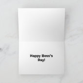 Funny National Boss's Day Grußkarte Karte (Innenseite)