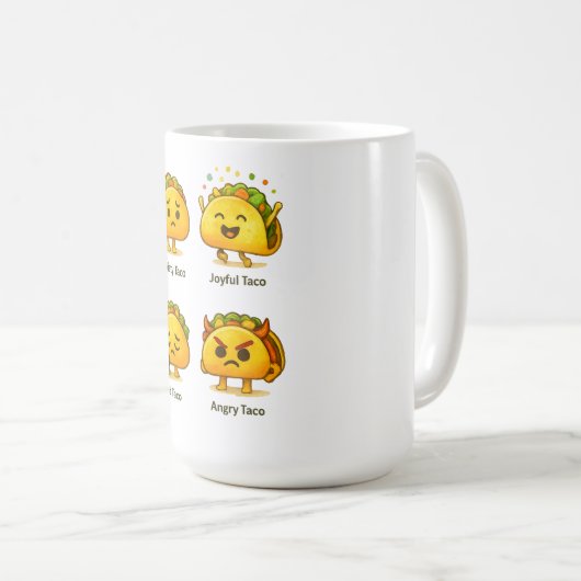 Funny National Taco Day Coffee Mug Kaffeetasse (VorderseiteRechts)
