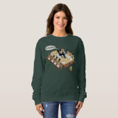 Funny Native American Erntedank Cartoon Sweatshirt (Vorne ganz)