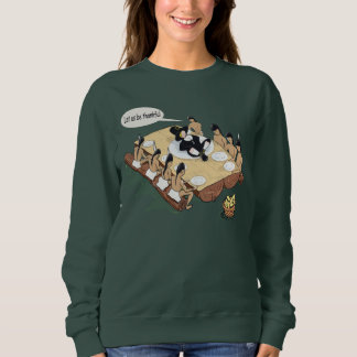 Funny Native American Erntedank Cartoon Sweatshirt