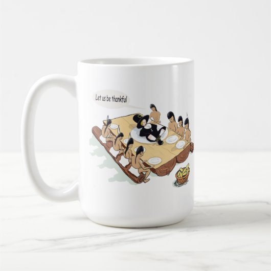 Funny Native American Erntedank Tasse (Links)