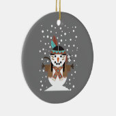 Funny Native American Weihnachtsbaumdekorationen Keramik Ornament (Rechts)