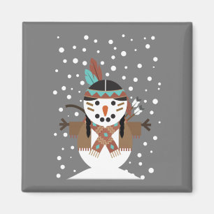Funny Native American Weihnachtsbaumdekorationen Magnet